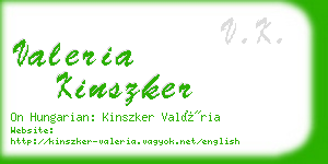 valeria kinszker business card